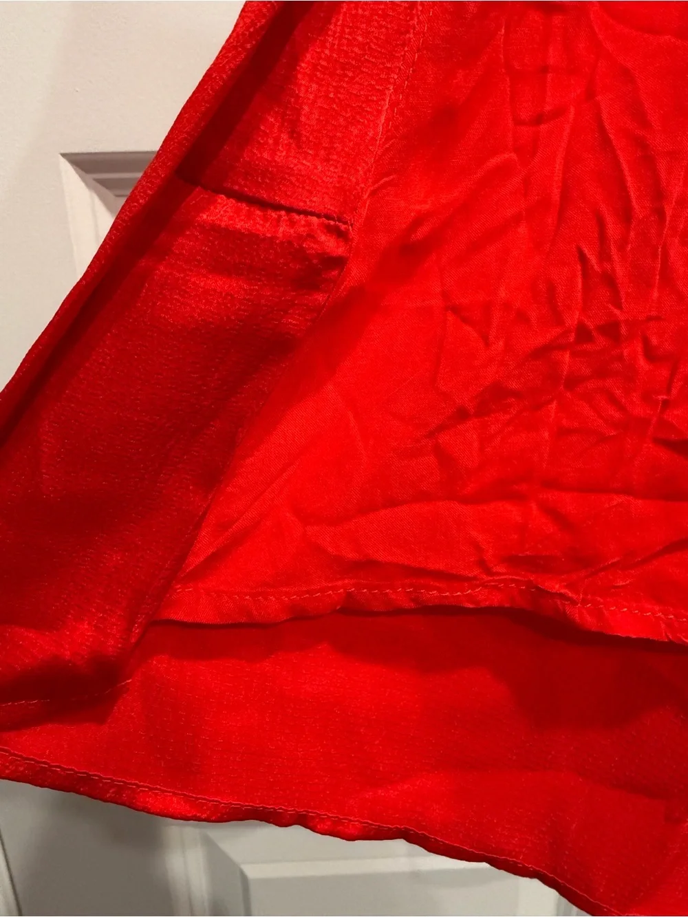 Draper James Bright Red Ruffle-Neck Top - Picture 4 of 8